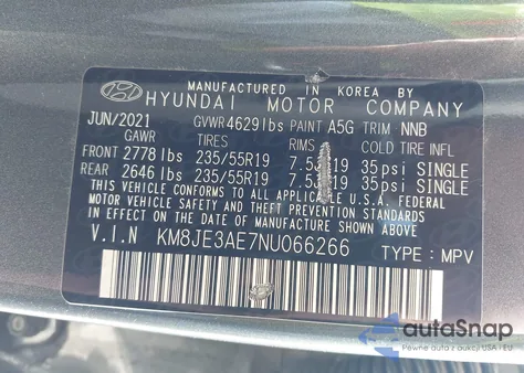 2022 Hyundai Tucson Limited from USA, damaged, VIN KM8JE3AE7NU066266